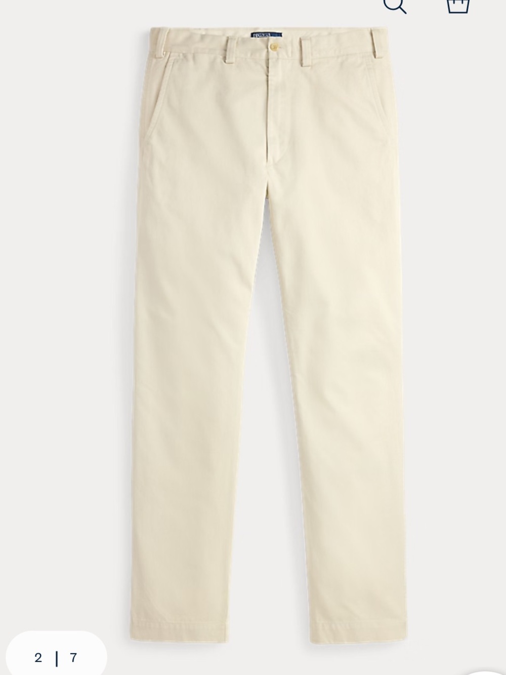 Polo by Ralph Lauren Cream Straight Chino Pants 38x32